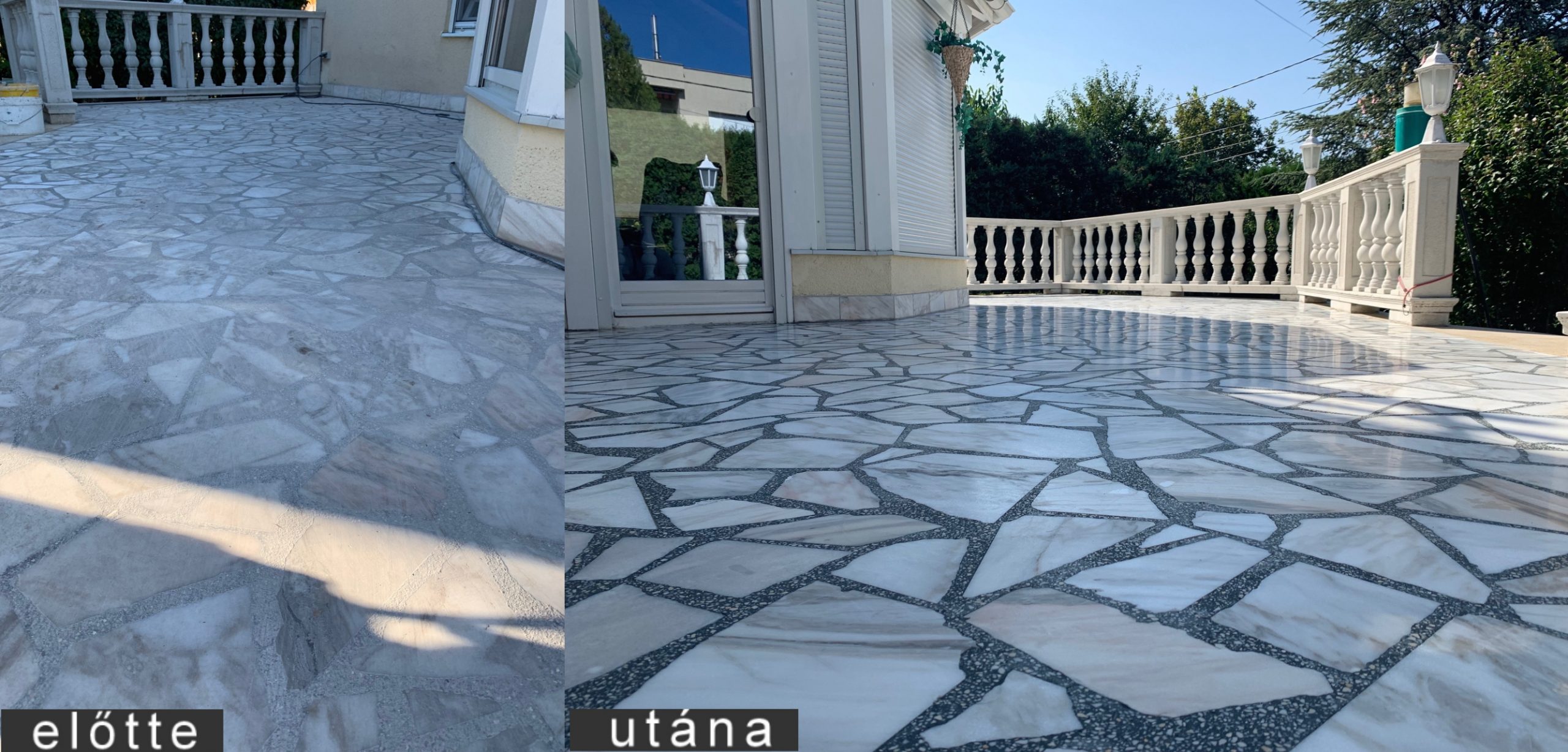 márvány mozaik padló felújítása